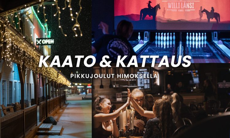 Willin Lännen pikkujoulupaketti Kaato ja kattaus.